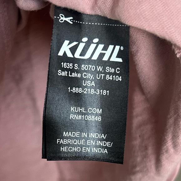 KÜHL Sleeveless Cotton Blend Tank Top Dusty Rose Mauve Pink Embroidered | Sz XL - Picture 7 of 8
